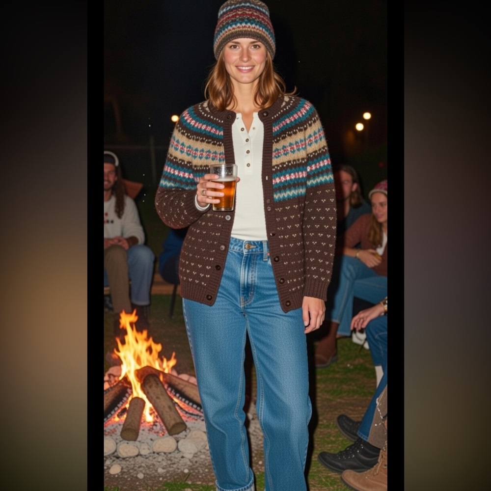 Chaps X Ralph Lauren cardigan sweater Yellowstone southwestern tribal pendleton